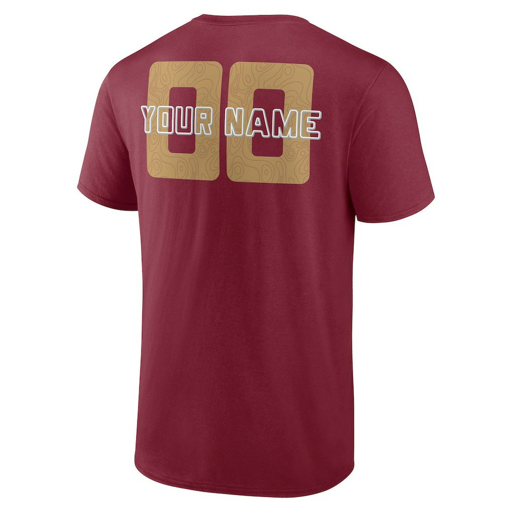 Cleveland Cavaliers Stellar Personalized Name & Number T-Shirt Wine - NBA