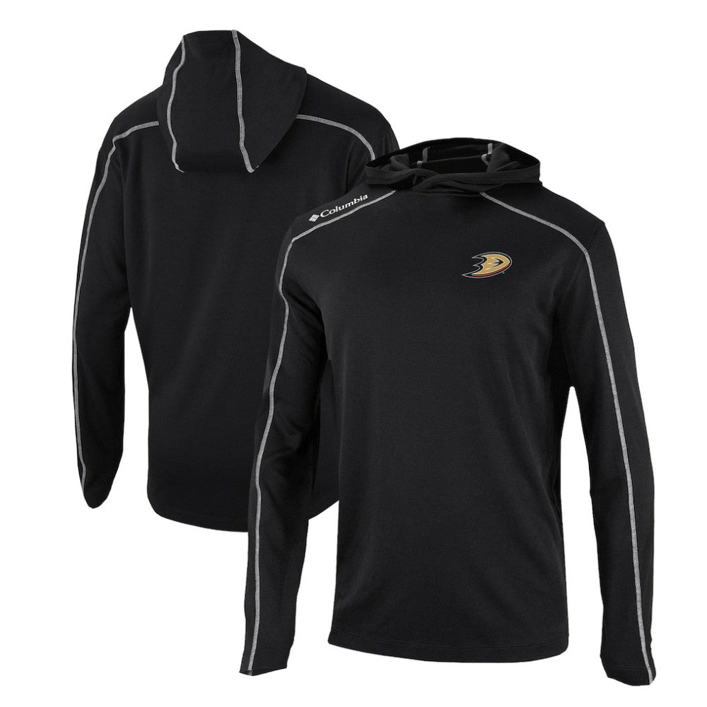 Anaheim Ducks Columbia Omni-Wick Shotgun Long Sleeve Hoodie T-Shirt - Black - NHL