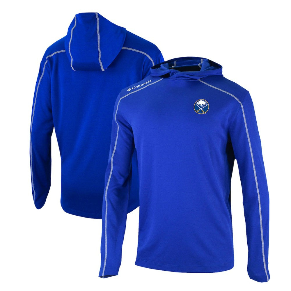 Buffalo Sabres Columbia Omni-Wick Shotgun Long Sleeve Hoodie T-Shirt - Blue - NHL