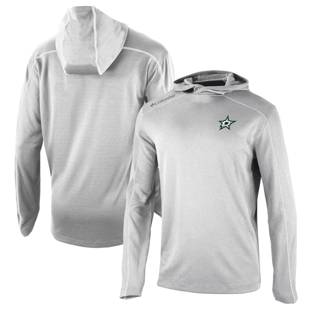 Dallas Stars Columbia Omni-Wick Shotgun Long Sleeve Hoodie T-Shirt - Gray - NHL