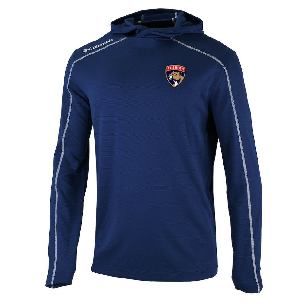 Florida Panthers Columbia Omni-Wick Shotgun Long Sleeve Hoodie T-Shirt - Navy - NHL