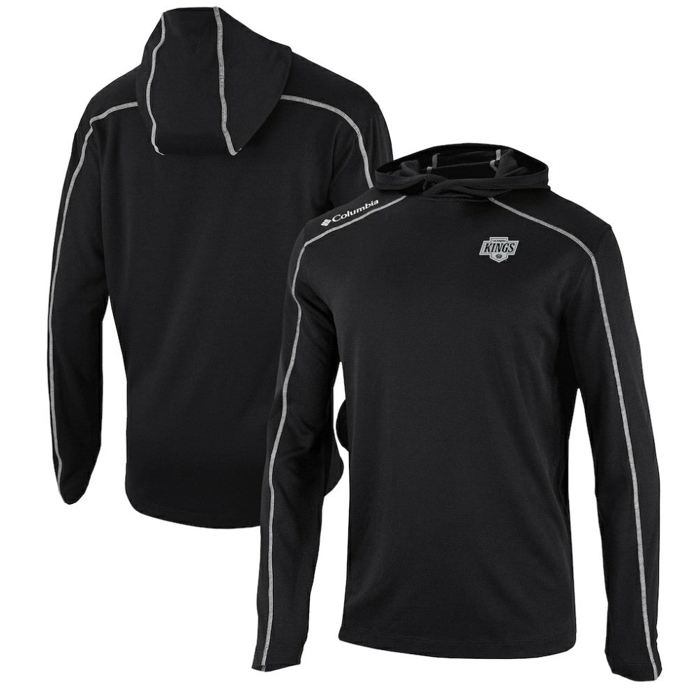 Los Angeles Kings Columbia Omni-Wick Shotgun Long Sleeve Hoodie T-Shirt - Black - NHL