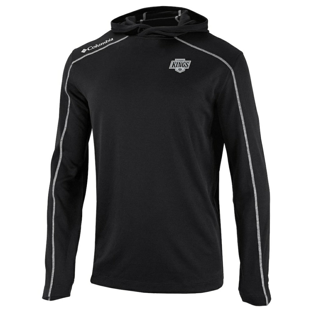 Los Angeles Kings Columbia Omni-Wick Shotgun Long Sleeve Hoodie T-Shirt - Black - NHL