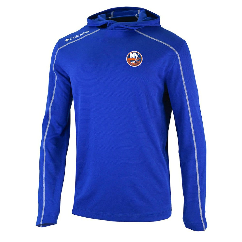 New York Islanders Columbia Omni-Wick Shotgun Long Sleeve Hoodie T-Shirt - Blue - NHL