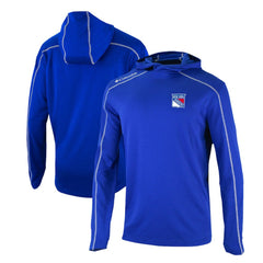 New York Rangers Columbia Omni-Wick Shotgun Long Sleeve Hoodie T-Shirt - Blue - NHL