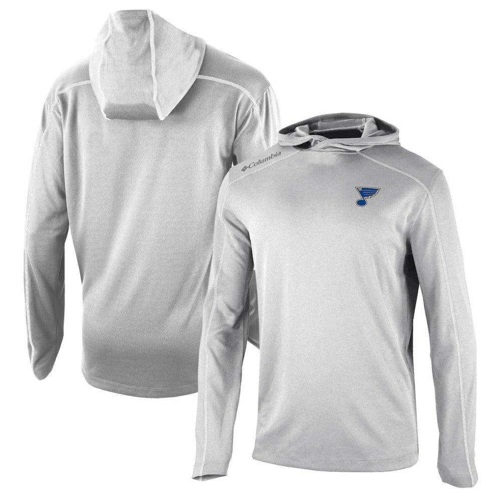 St. Louis Blues Columbia Omni-Wick Shotgun Long Sleeve Hoodie T-Shirt - Gray - NHL