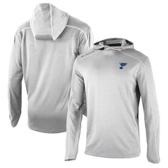 St. Louis Blues Columbia Omni-Wick Shotgun Long Sleeve Hoodie T-Shirt - Gray - NHL