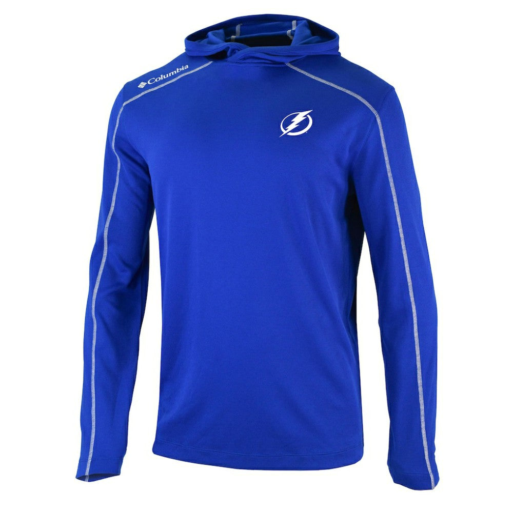 Tampa Bay Lightning Columbia Omni-Wick Shotgun Long Sleeve Hoodie T-Shirt - Blue - NHL