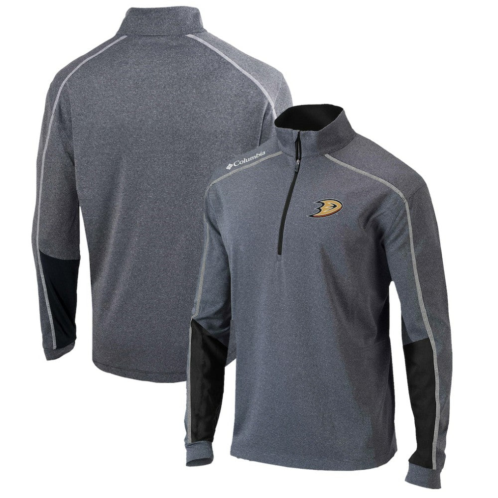 Anaheim Ducks Columbia Omni-Wick Shotgun 2.0 Quarter-Zip Pullover Top - Gray/Black - NHL