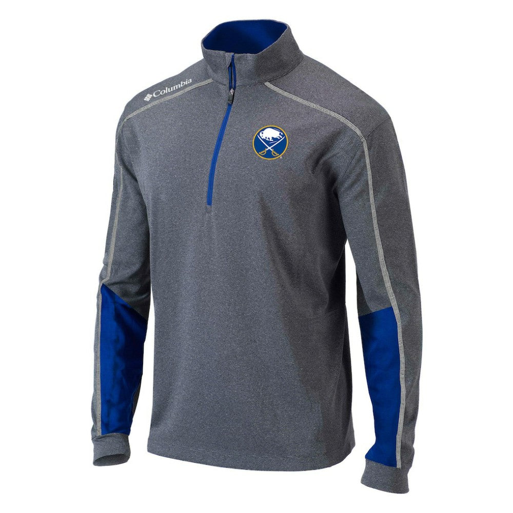 Buffalo Sabres Columbia Omni-Wick Shotgun 2.0 Quarter-Zip Pullover Top - Gray/Blue - NHL