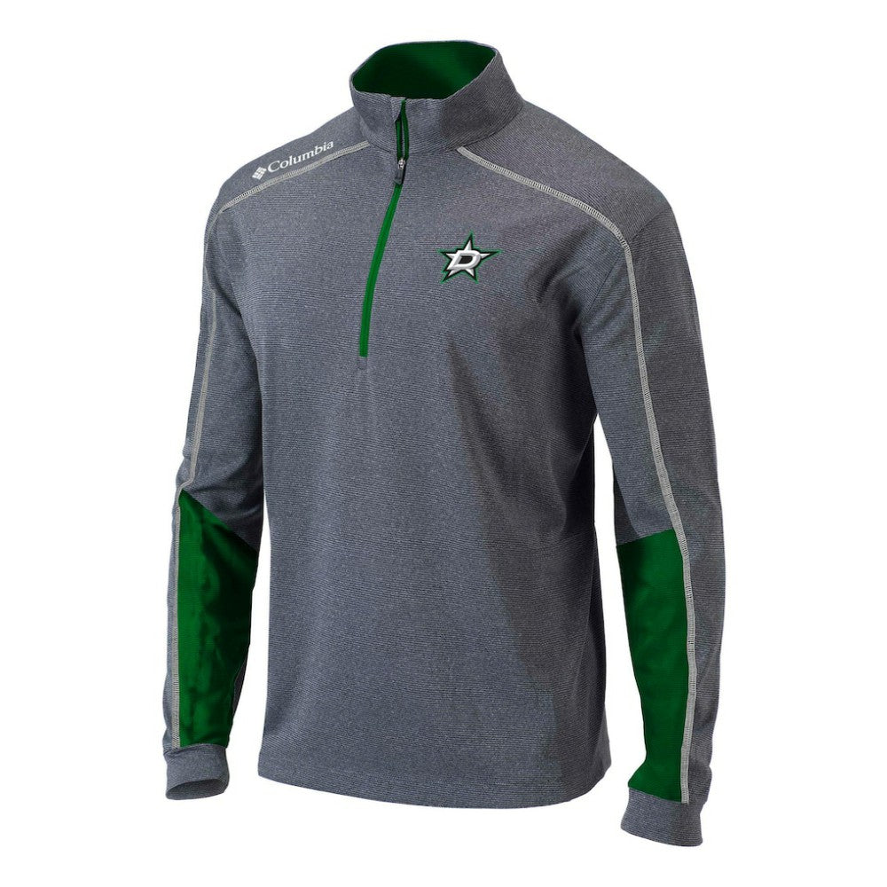 Dallas Stars Columbia Omni-Wick Shotgun 2.0 Quarter-Zip Pullover Top - Gray/Green - NHL