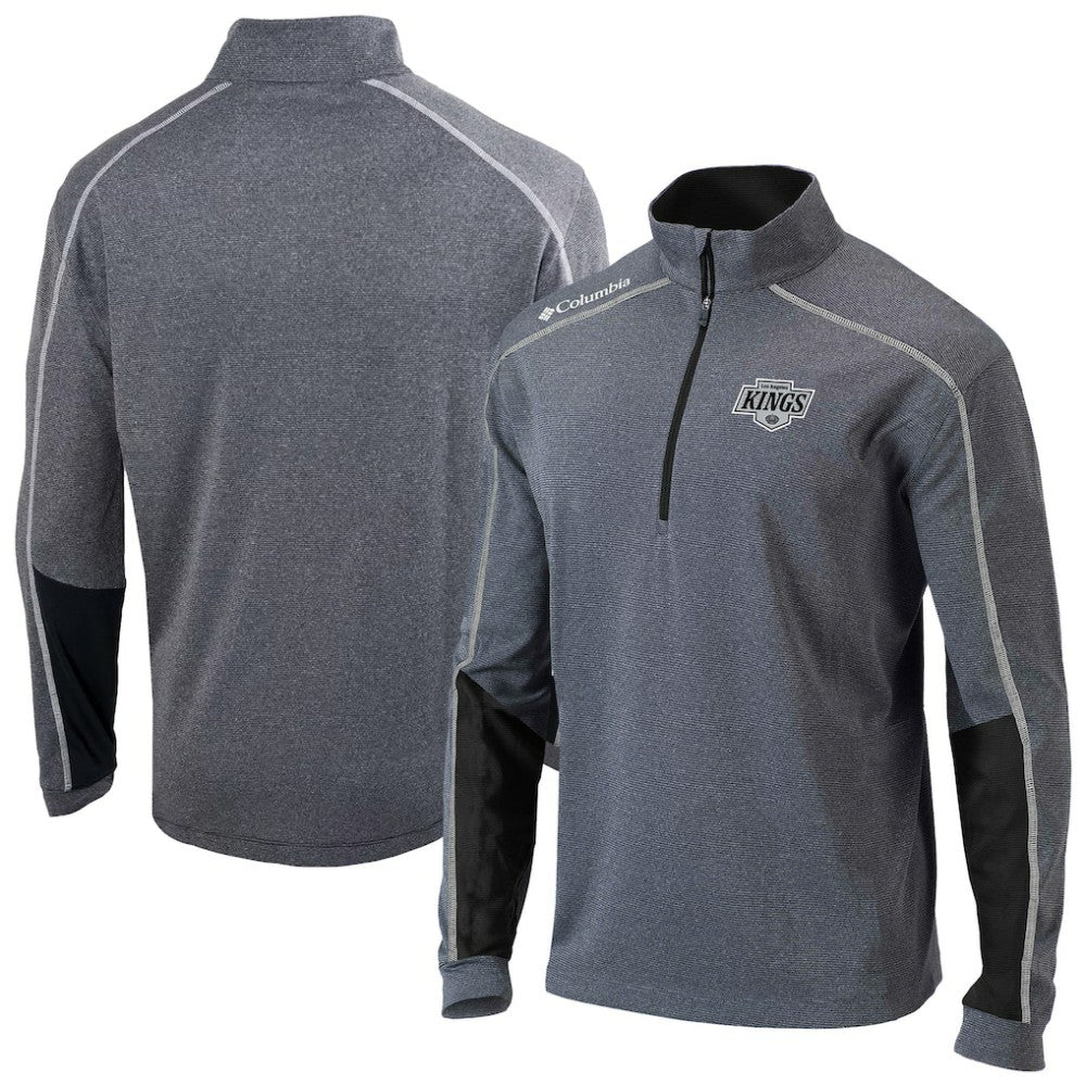 Los Angeles Kings Columbia Omni-Wick Shotgun 2.0 Quarter-Zip Pullover Top - Gray/Black - NHL