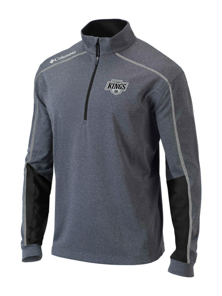 Los Angeles Kings Columbia Omni-Wick Shotgun 2.0 Quarter-Zip Pullover Top - Gray/Black - NHL