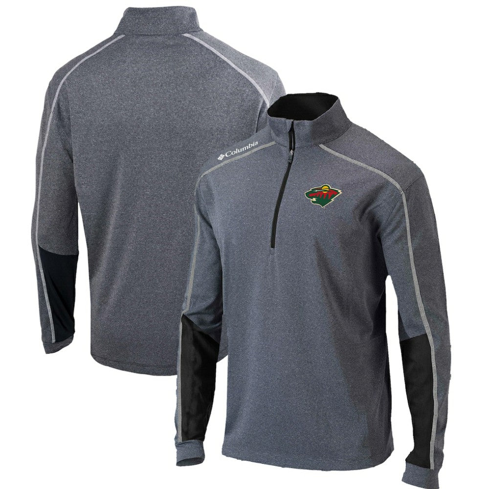 Minnesota Wild Columbia Omni-Wick Shotgun 2.0 Quarter-Zip Pullover Top - Gray/Black - NHL