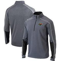 Minnesota Wild Columbia Omni-Wick Shotgun 2.0 Quarter-Zip Pullover Top - Gray/Black - NHL
