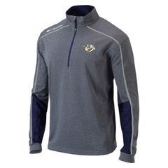 Nashville Predators Columbia Omni-Wick Shotgun 2.0 Quarter-Zip Pullover Top - Gray/Navy - NHL