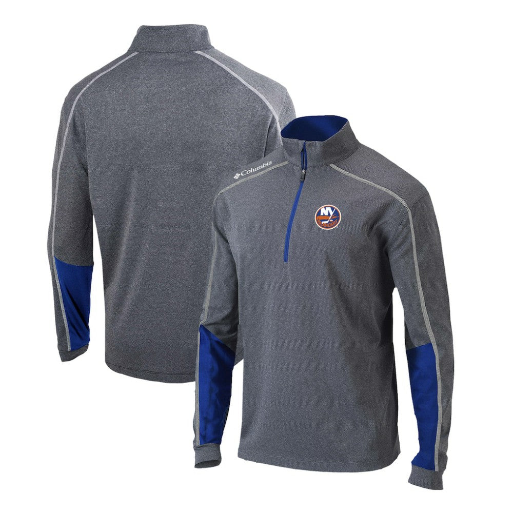New York Islanders Columbia Omni-Wick Shotgun 2.0 Quarter-Zip Pullover Top - Gray/Blue - NHL