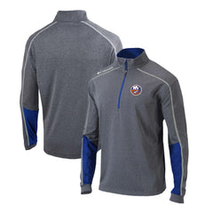 New York Islanders Columbia Omni-Wick Shotgun 2.0 Quarter-Zip Pullover Top - Gray/Blue - NHL