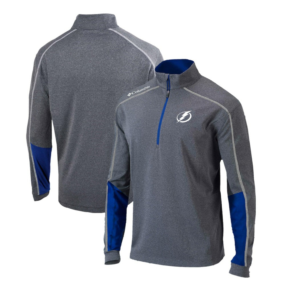 Tampa Bay Lightning Columbia Omni-Wick Shotgun 2.0 Quarter-Zip Pullover Top - Gray/Blue - NHL