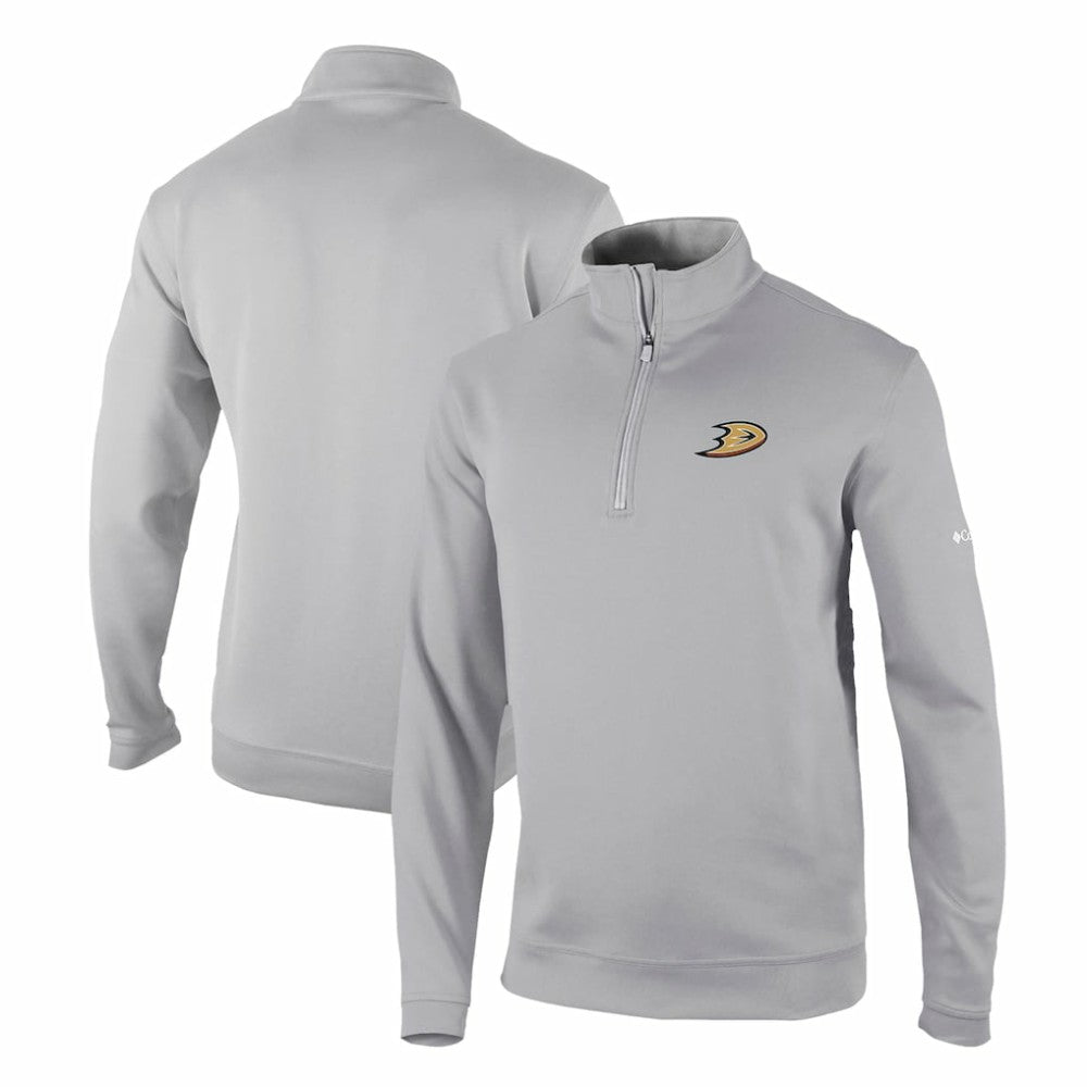 Anaheim Ducks Columbia Omni-Wick Wickhams Hills Half-Zip Pullover Top - Gray - NHL