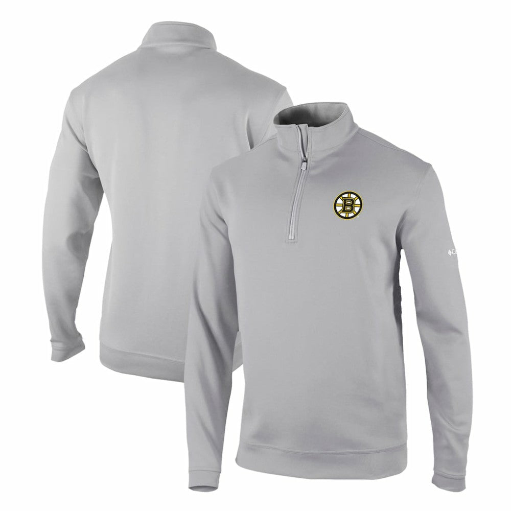 Boston Bruins Columbia Omni-Wick Wickhams Hills Half-Zip Pullover Top - Gray - NHL
