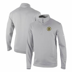 Boston Bruins Columbia Omni-Wick Wickhams Hills Half-Zip Pullover Top - Gray - NHL