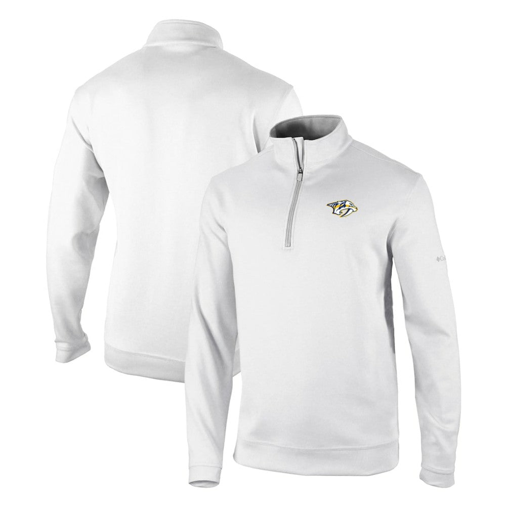 Nashville Predators Columbia Omni-Wick Wickhams Hills Half-Zip Pullover Top - White - NHL