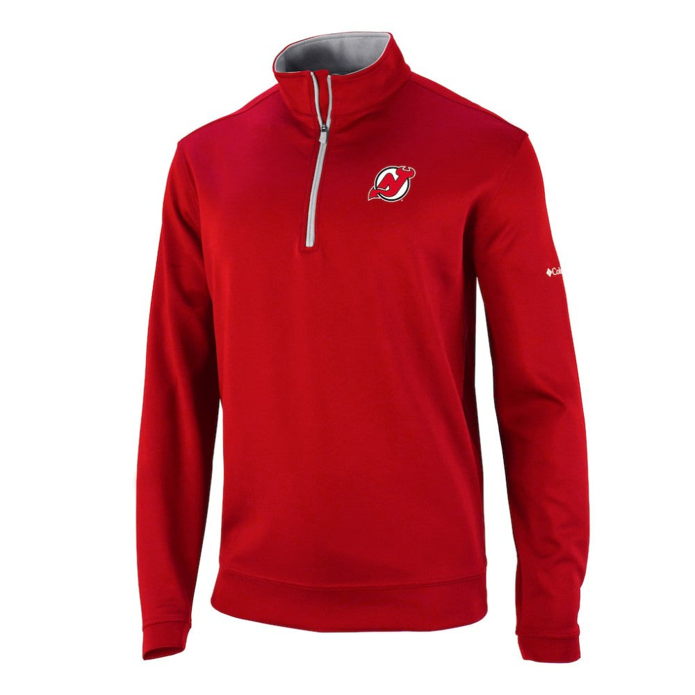 New Jersey Devils Columbia Omni-Wick Wickhams Hills Half-Zip Pullover Top - Red - NHL