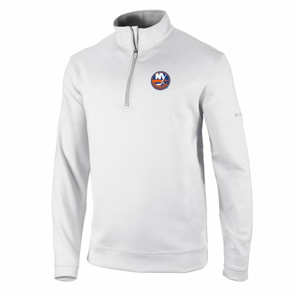 New York Islanders Columbia Omni-Wick Wickhams Hills Half-Zip Pullover Top - White - NHL