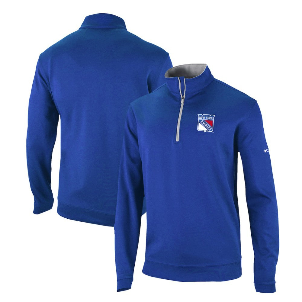 New York Rangers Columbia Omni-Wick Wickhams Hills Half-Zip Pullover Top - Blue - NHL