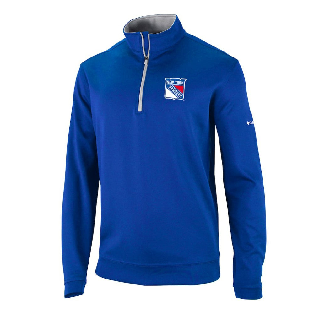 New York Rangers Columbia Omni-Wick Wickhams Hills Half-Zip Pullover Top - Blue - NHL