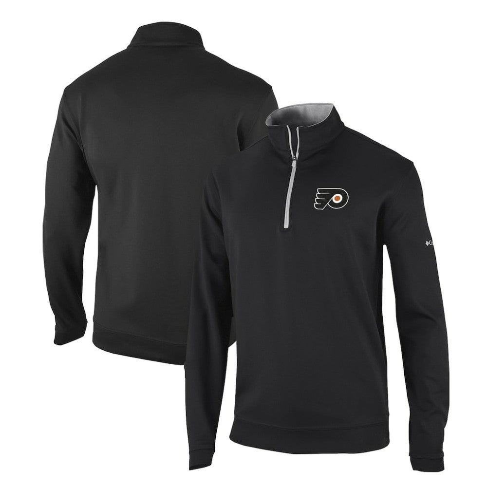 Philadelphia Flyers Columbia Omni-Wick Wickhams Hills Half-Zip Pullover Top - Black - NHL