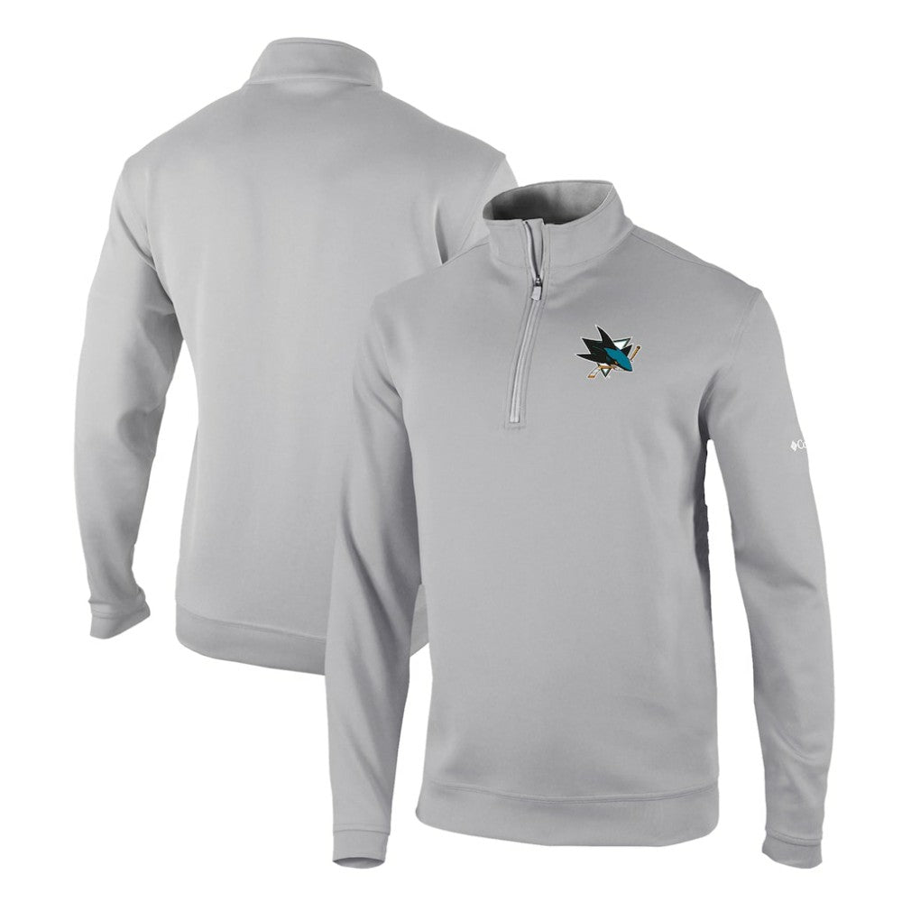San Jose Sharks Columbia Omni-Wick Wickhams Hills Half-Zip Pullover Top - Gray - NHL