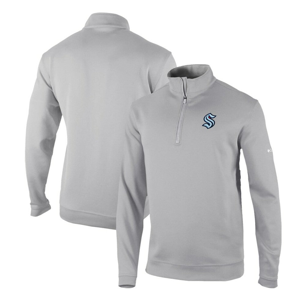 Seattle Kraken Columbia Omni-Wick Wickhams Hills Half-Zip Pullover Top - Gray - NHL