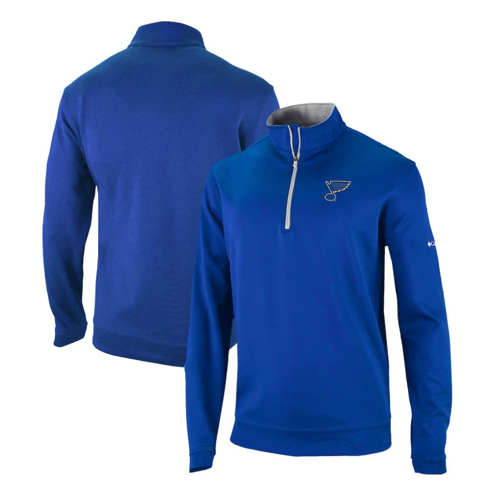 St. Louis Blues Columbia Omni-Wick Wickhams Hills Half-Zip Pullover Top - Blue - NHL