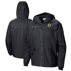 Boston Bruins Columbia Oroville Creek Lightweight Full-Zip Windbreaker Jacket - Black - NHL