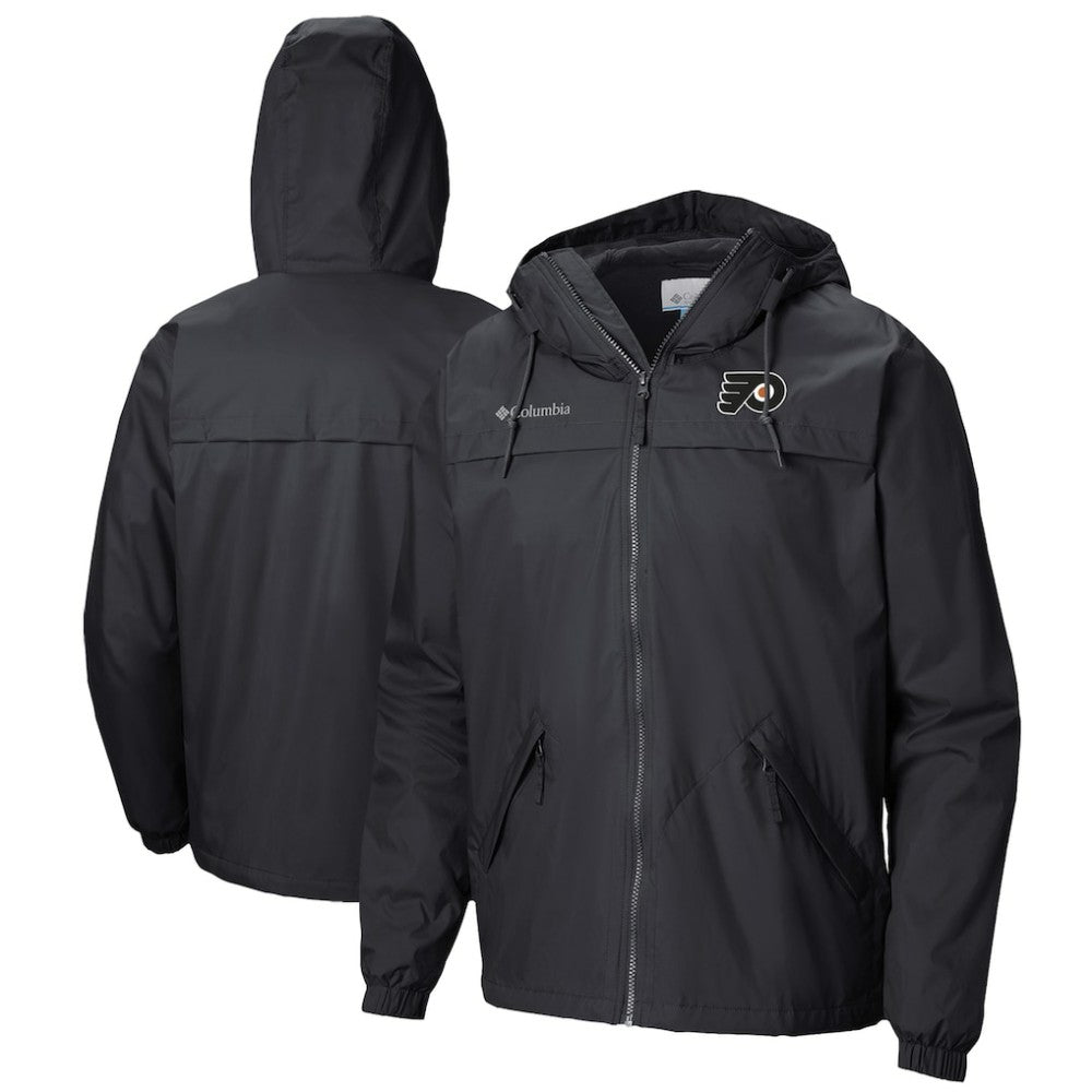 Philadelphia Flyers Columbia Oroville Creek Lightweight Full-Zip Windbreaker Jacket - Black - NHL