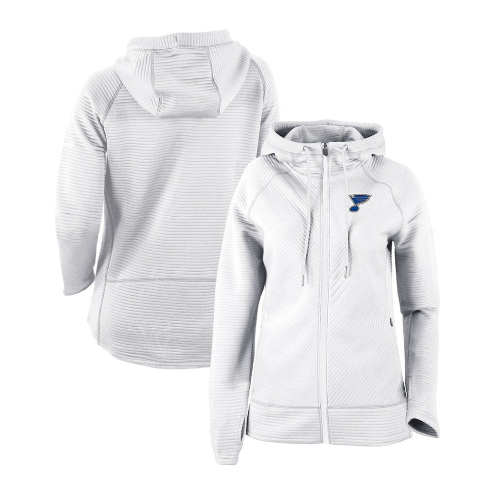 St. Louis Blues Columbia Women's Omni-Wick Pack It Up Full-Zip Jacket - White - NHL