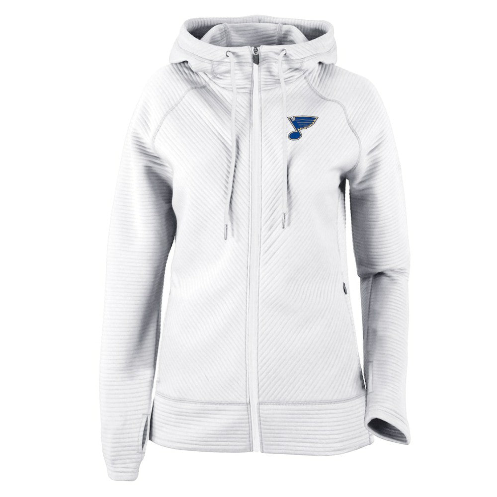 St. Louis Blues Columbia Women's Omni-Wick Pack It Up Full-Zip Jacket - White - NHL