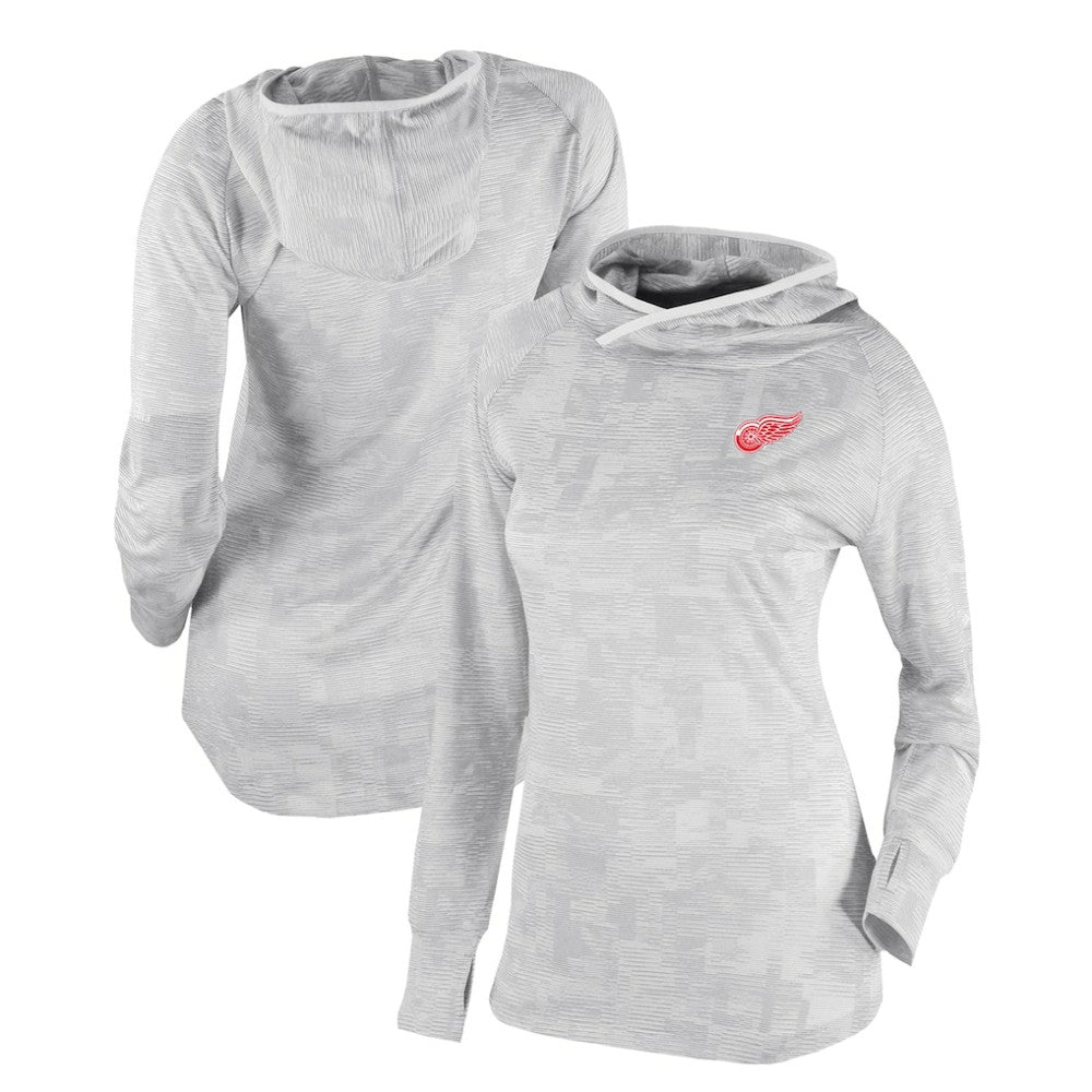Detroit Red Wings Columbia Women's Omni-Wick Sunday Ball Pullover Hoodie - White - NHL