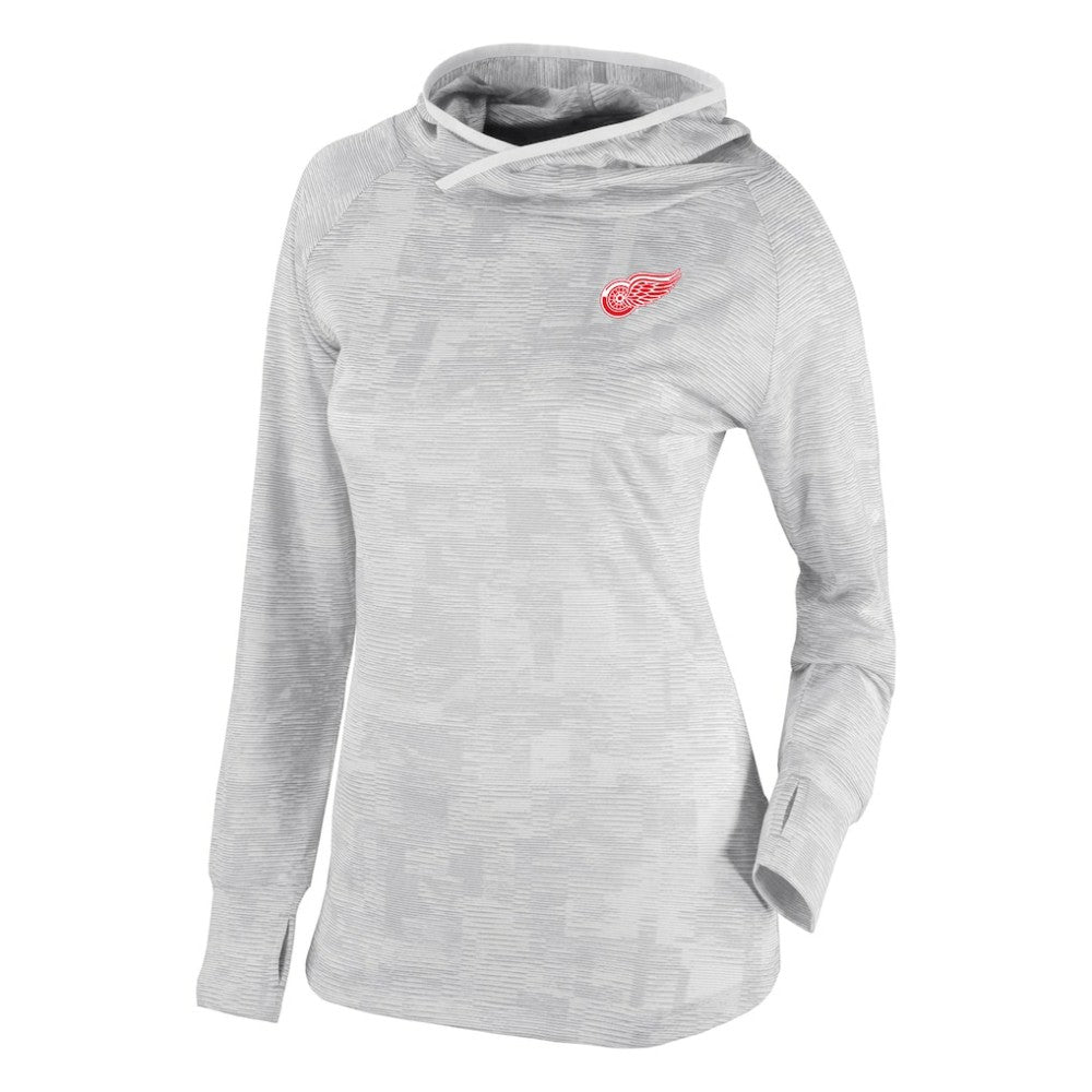 Detroit Red Wings Columbia Women's Omni-Wick Sunday Ball Pullover Hoodie - White - NHL