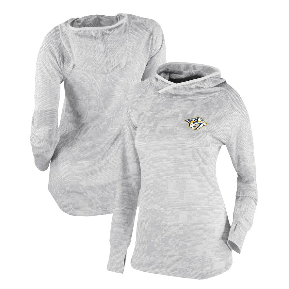 Nashville Predators Columbia Women's Omni-Wick Sunday Ball Pullover Hoodie - White - NHL