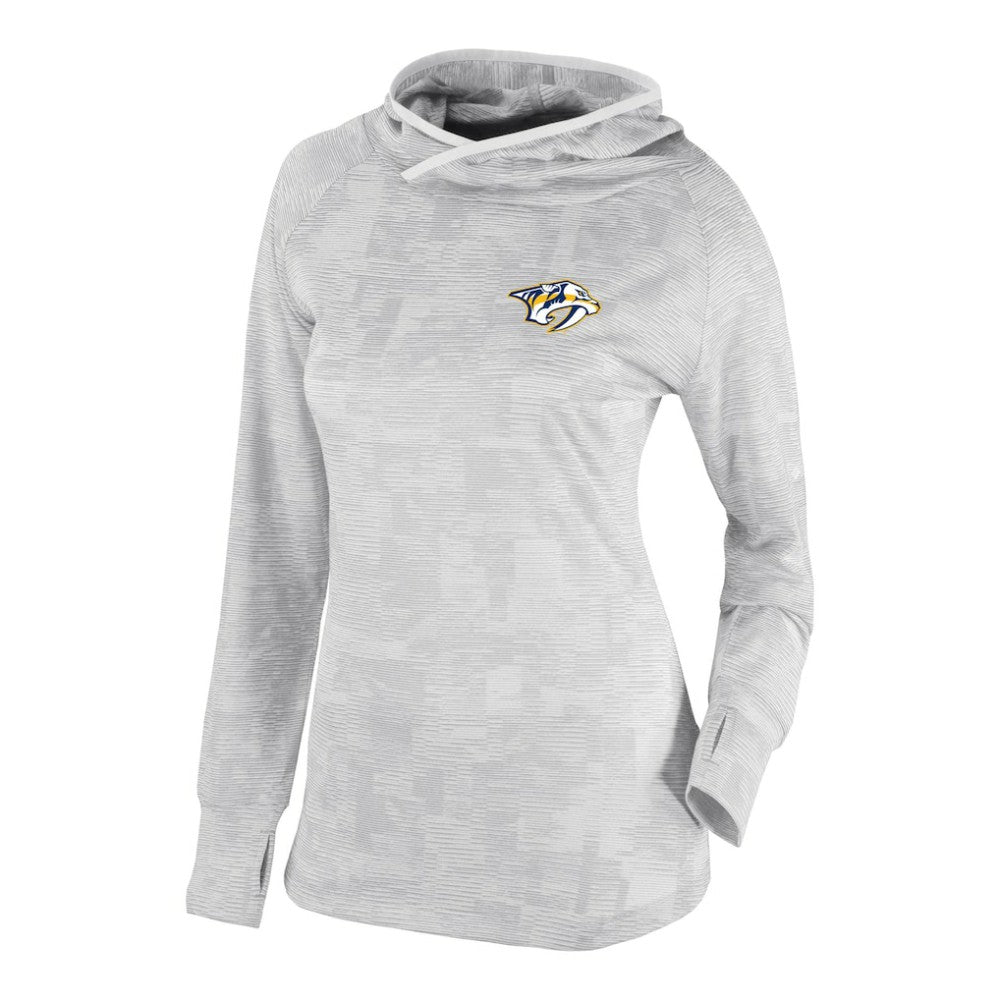 Nashville Predators Columbia Women's Omni-Wick Sunday Ball Pullover Hoodie - White - NHL