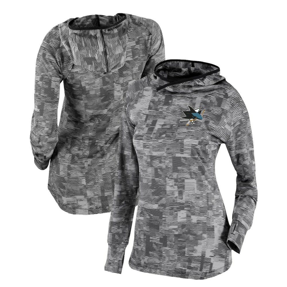 San Jose Sharks Columbia Women's Omni-Wick Sunday Ball Pullover Hoodie - Black - NHL