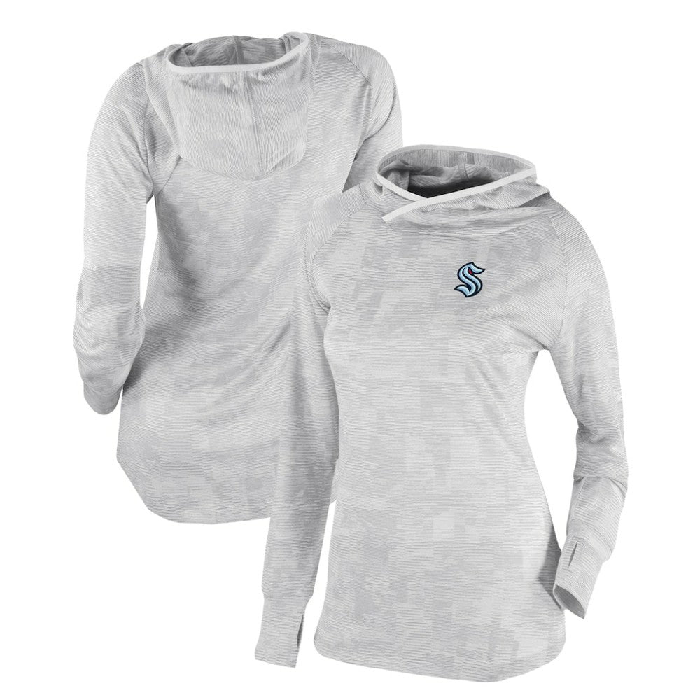 Seattle Kraken Columbia Women's Omni-Wick Sunday Ball Pullover Hoodie - White - NHL