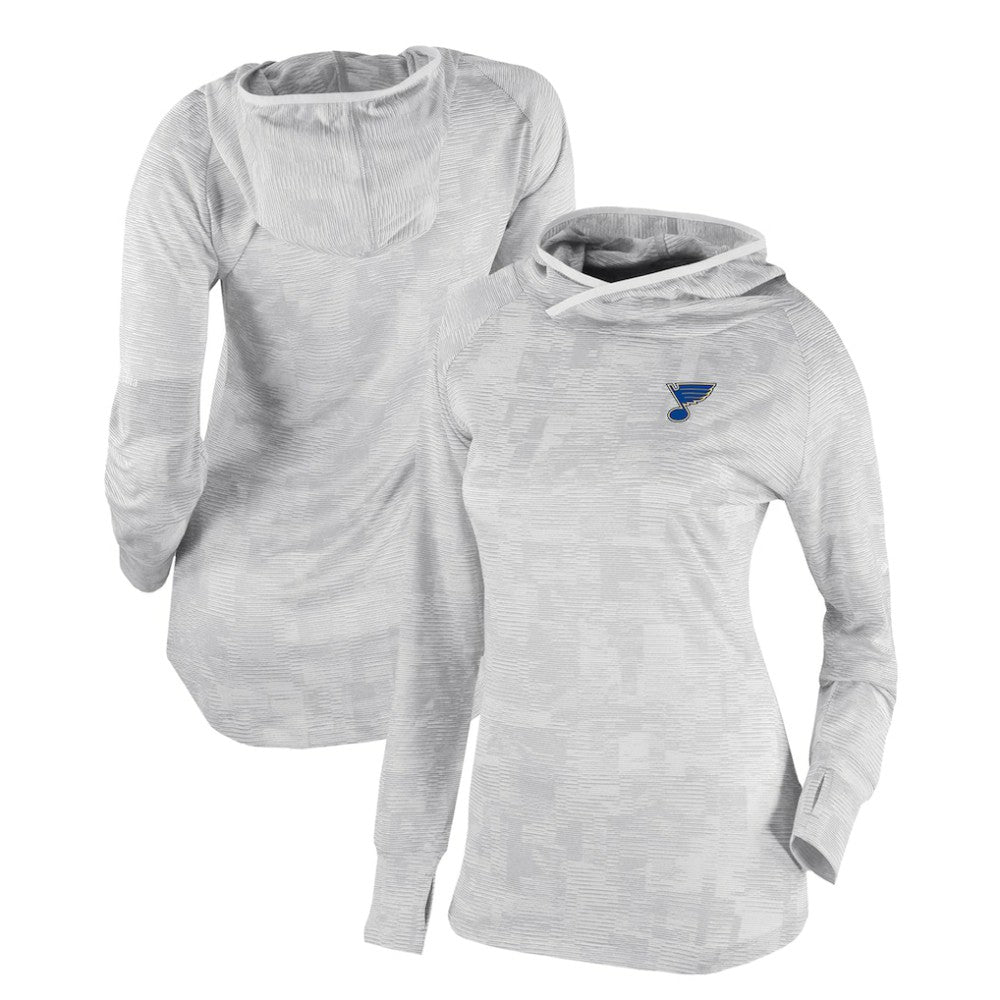 St. Louis Blues Columbia Women's Omni-Wick Sunday Ball Pullover Hoodie - White - NHL