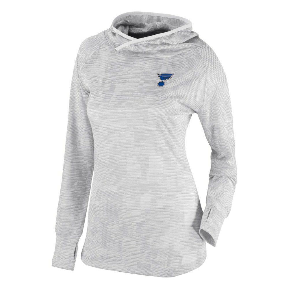 St. Louis Blues Columbia Women's Omni-Wick Sunday Ball Pullover Hoodie - White - NHL