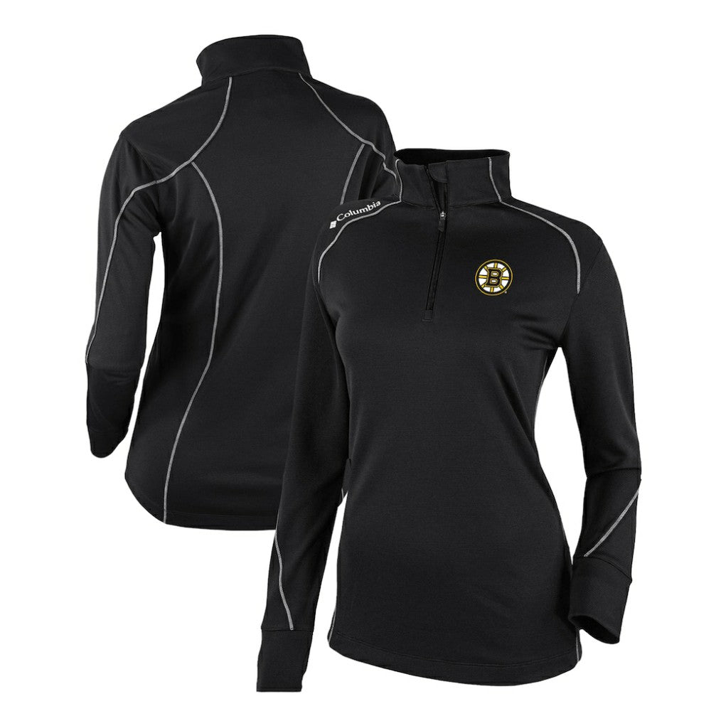 Boston Bruins Columbia Women's Omni-Wick Shotgun 2.0 Quarter-Zip Pullover Top - Black - NHL