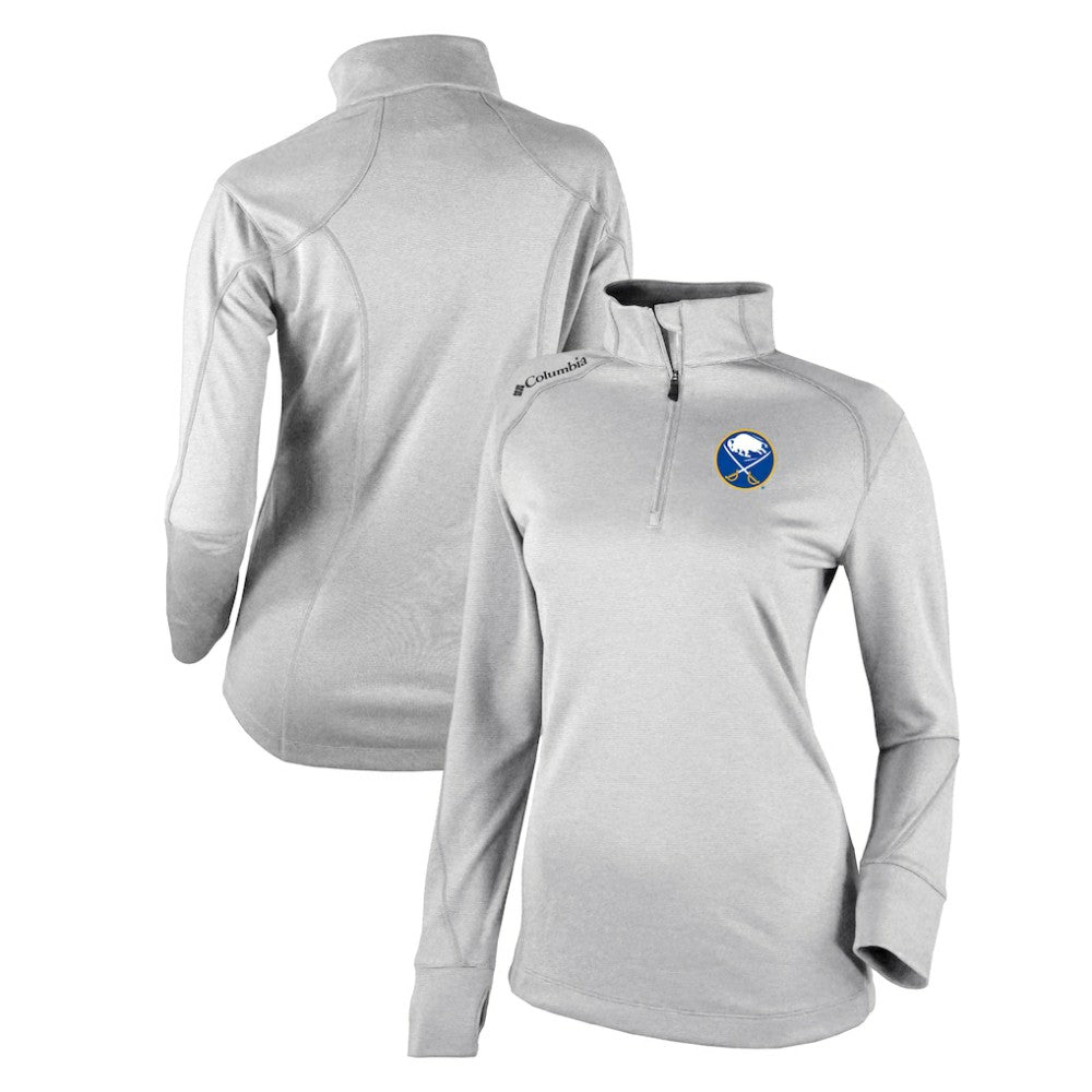 Buffalo Sabres Columbia Women's Omni-Wick Shotgun 2.0 Quarter-Zip Pullover Top - White - NHL