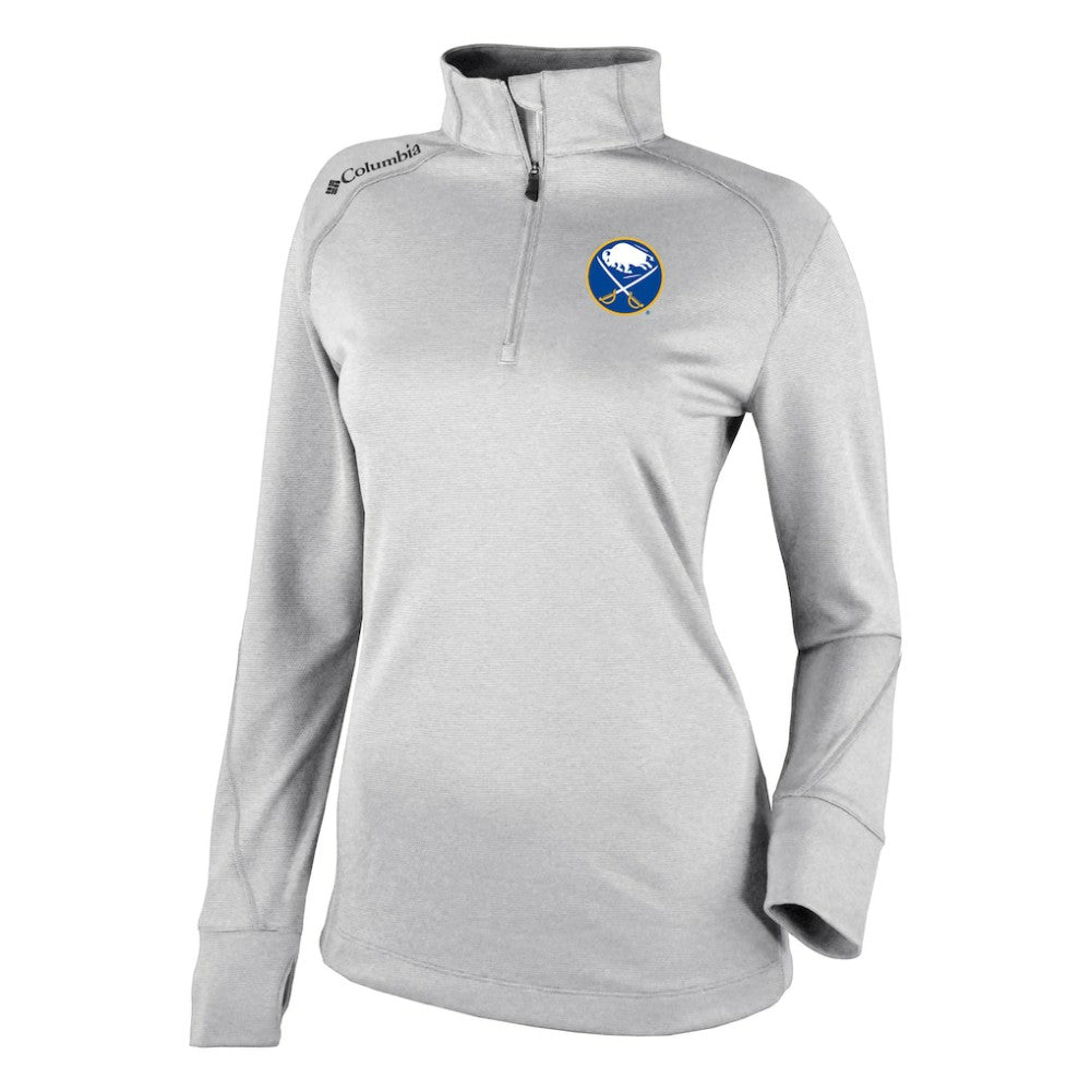 Buffalo Sabres Columbia Women's Omni-Wick Shotgun 2.0 Quarter-Zip Pullover Top - White - NHL